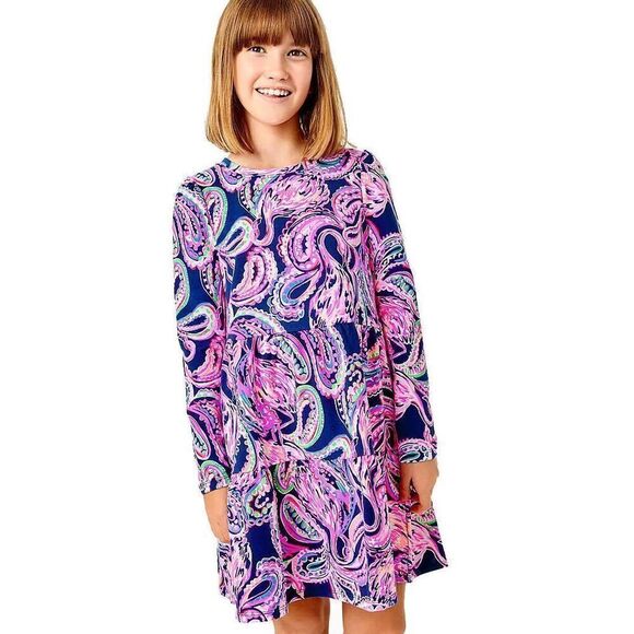 Lilly Pulitzer Girl Flock To The Top MINI ARLETTE DRESS Swing size L 8-10 - Picture 4 of 4